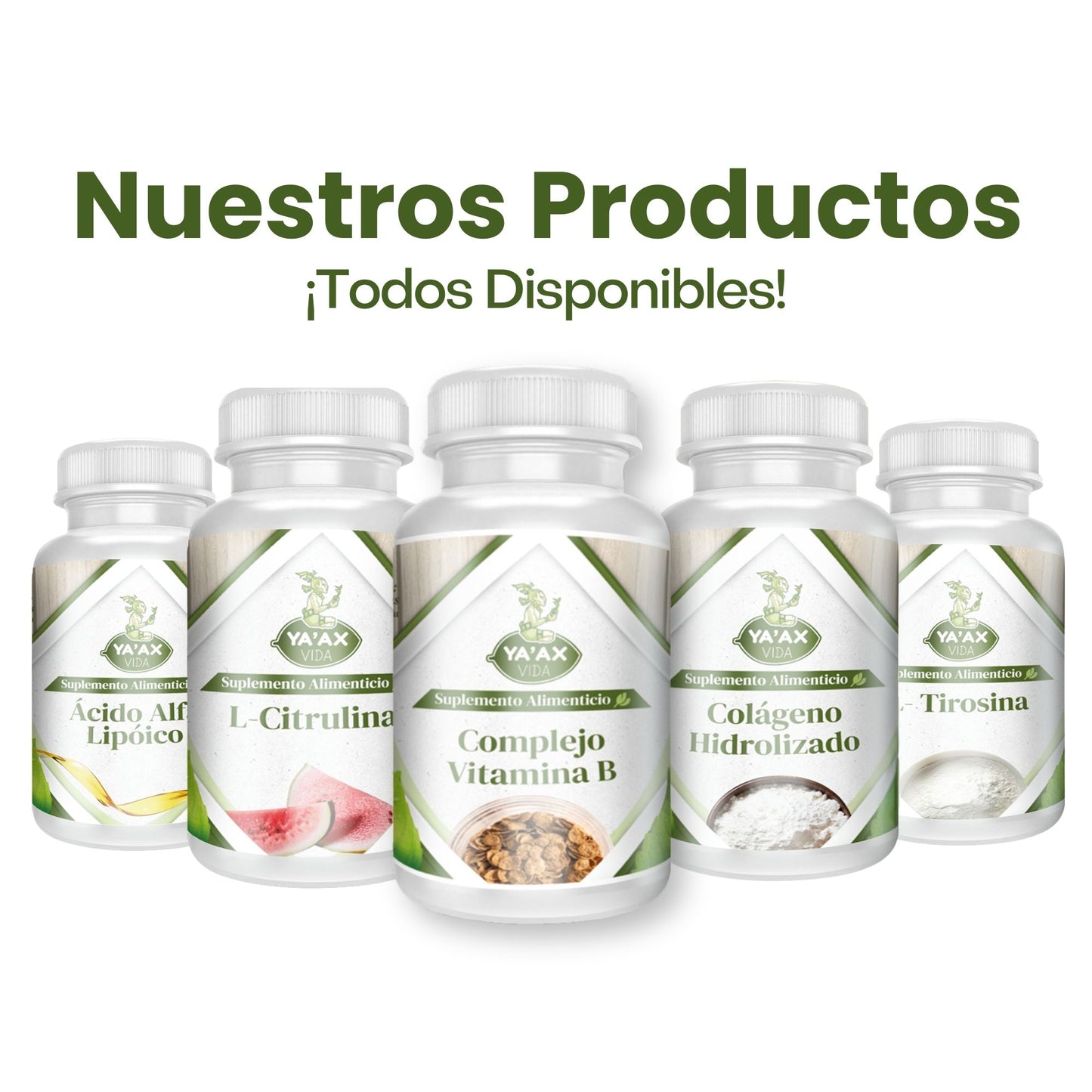Complejo Vitamina B 90 Capsulas 500 Mg Ya'ax Vida 100% Puro