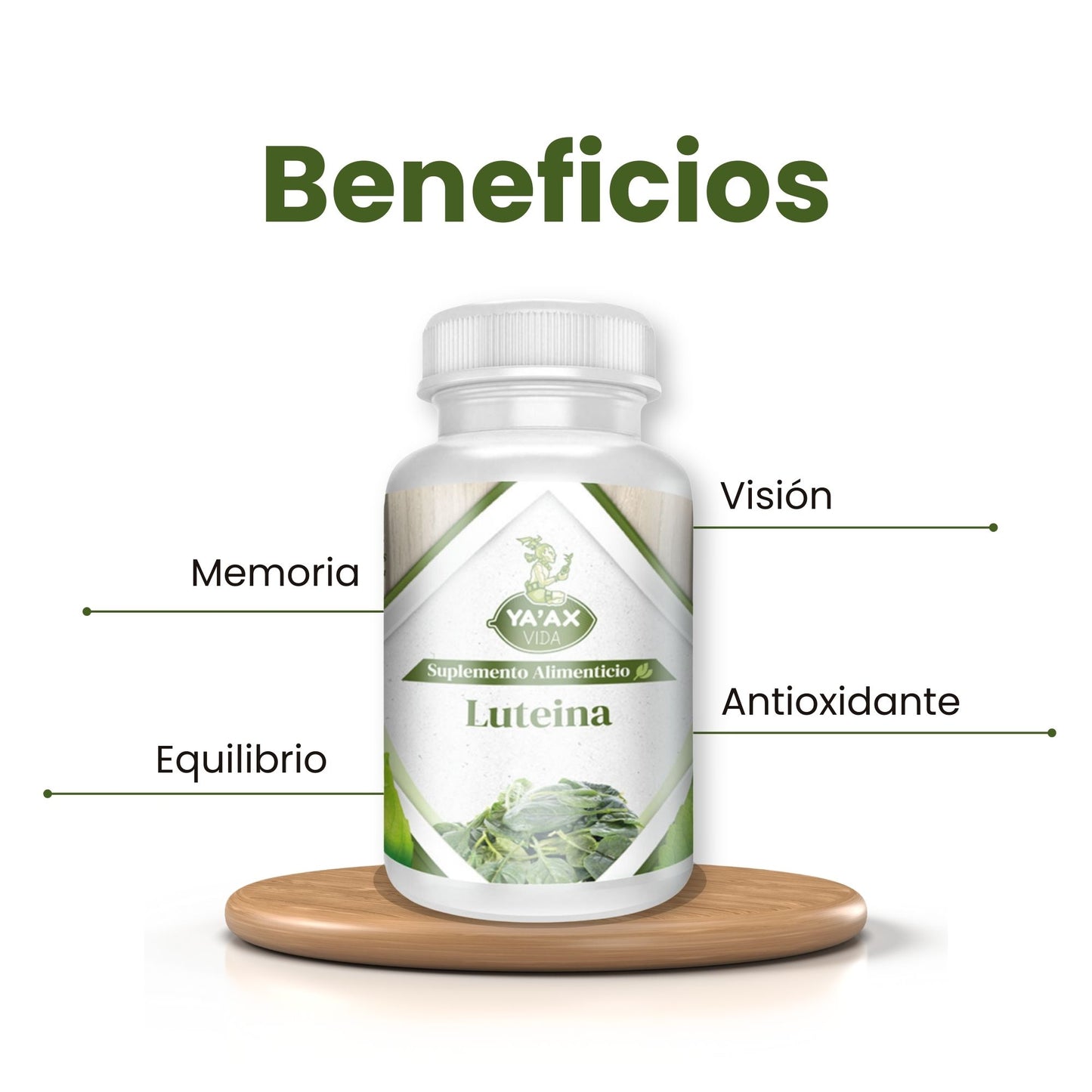 Luteina 90 Capsulas 500 Mg Ya' Ax Vida 100% Puro