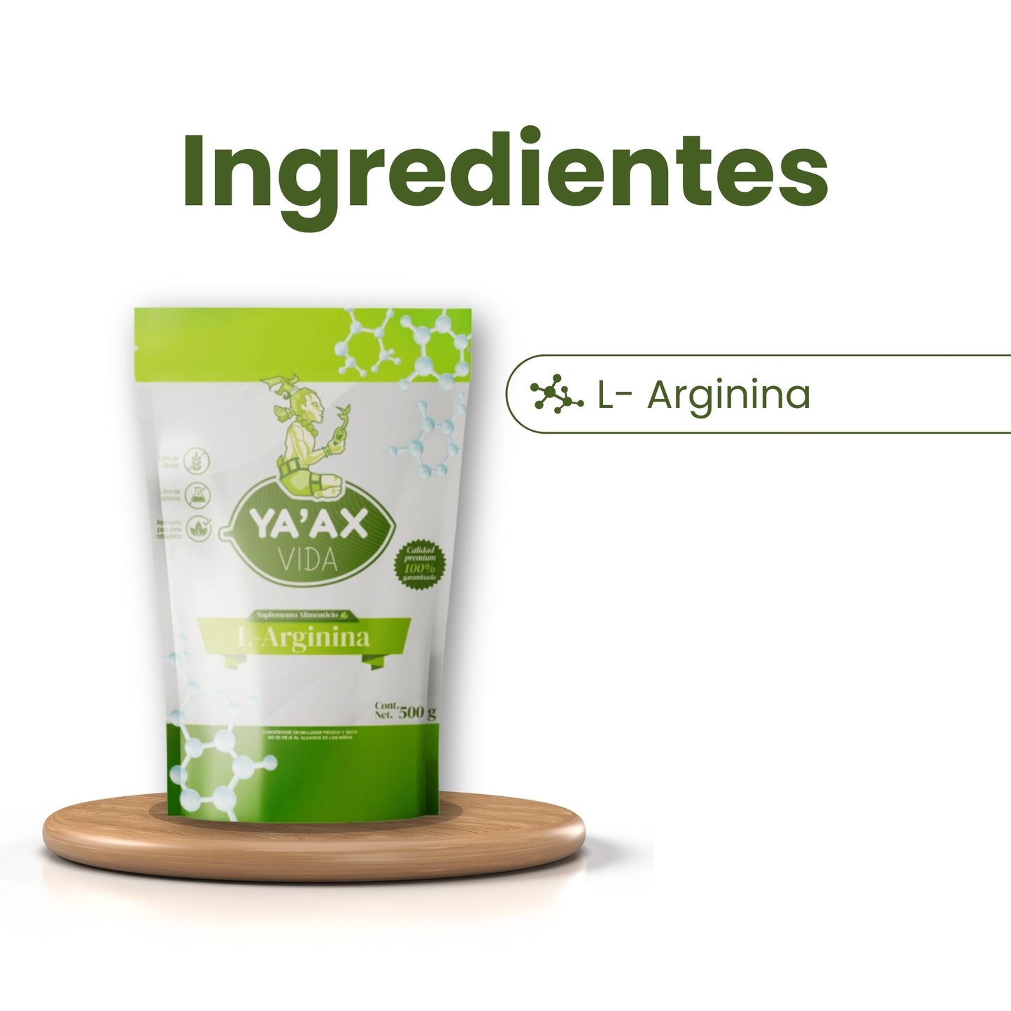 L-arginina 100 % Pura 500 Grs Polvo