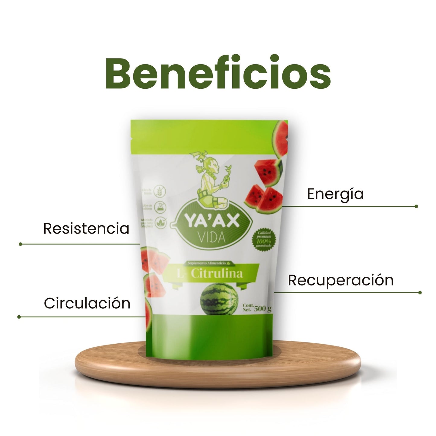 L-citrulina Polvo 500 Grs Pura 100%