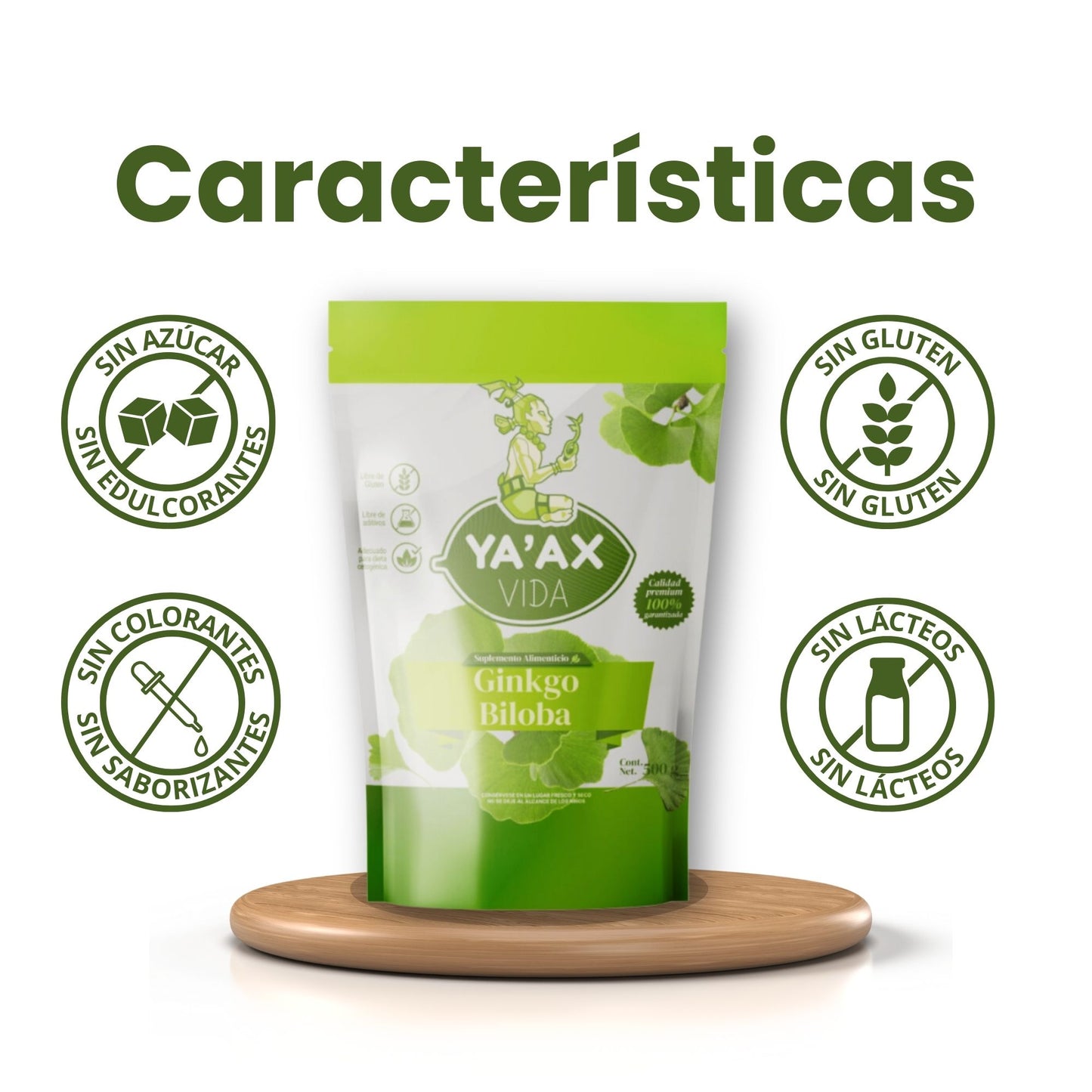 Ginkgo Biloba 500g Puro En Polvo 100%