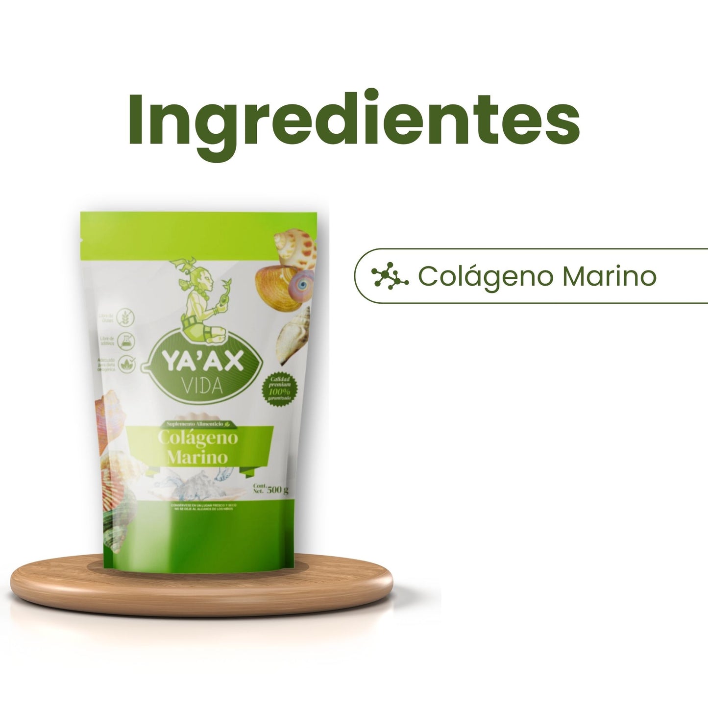 Colágeno Marino Hidrolizado Polvo 500 Grs 100% Puro
