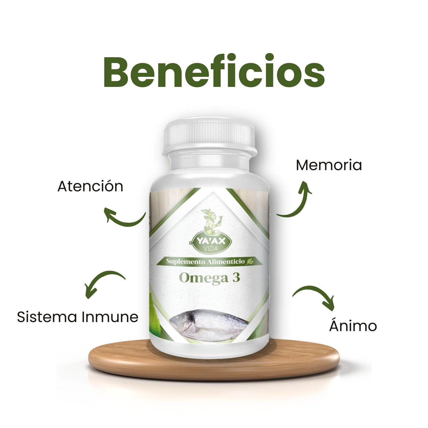 Omega 3 Premium 90 Capsulas 500 Mg Ya' Ax Vida 100% Puro