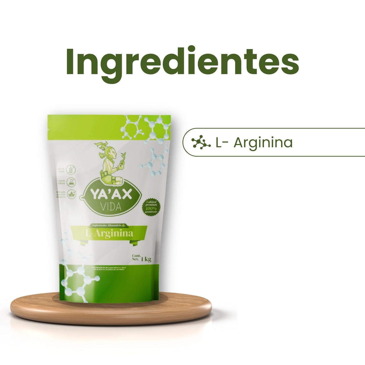 L-arginina 100 % Pura 1kg Grs Polvo