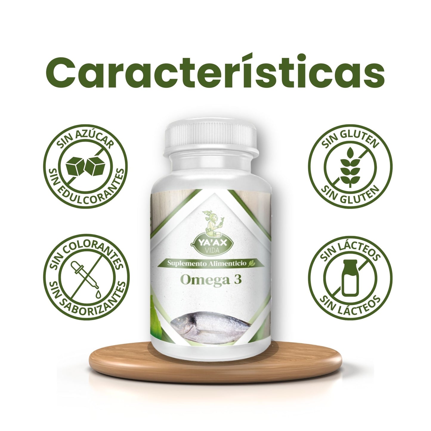 Omega 3 Premium 90 Capsulas 500 Mg Ya' Ax Vida 100% Puro