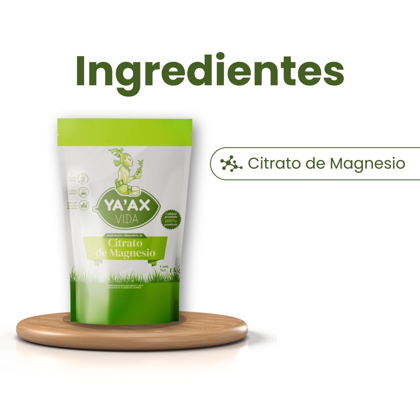 Citrato De Magnesio 1 Kilo Polvo Ya'ax Vida 100% Puro