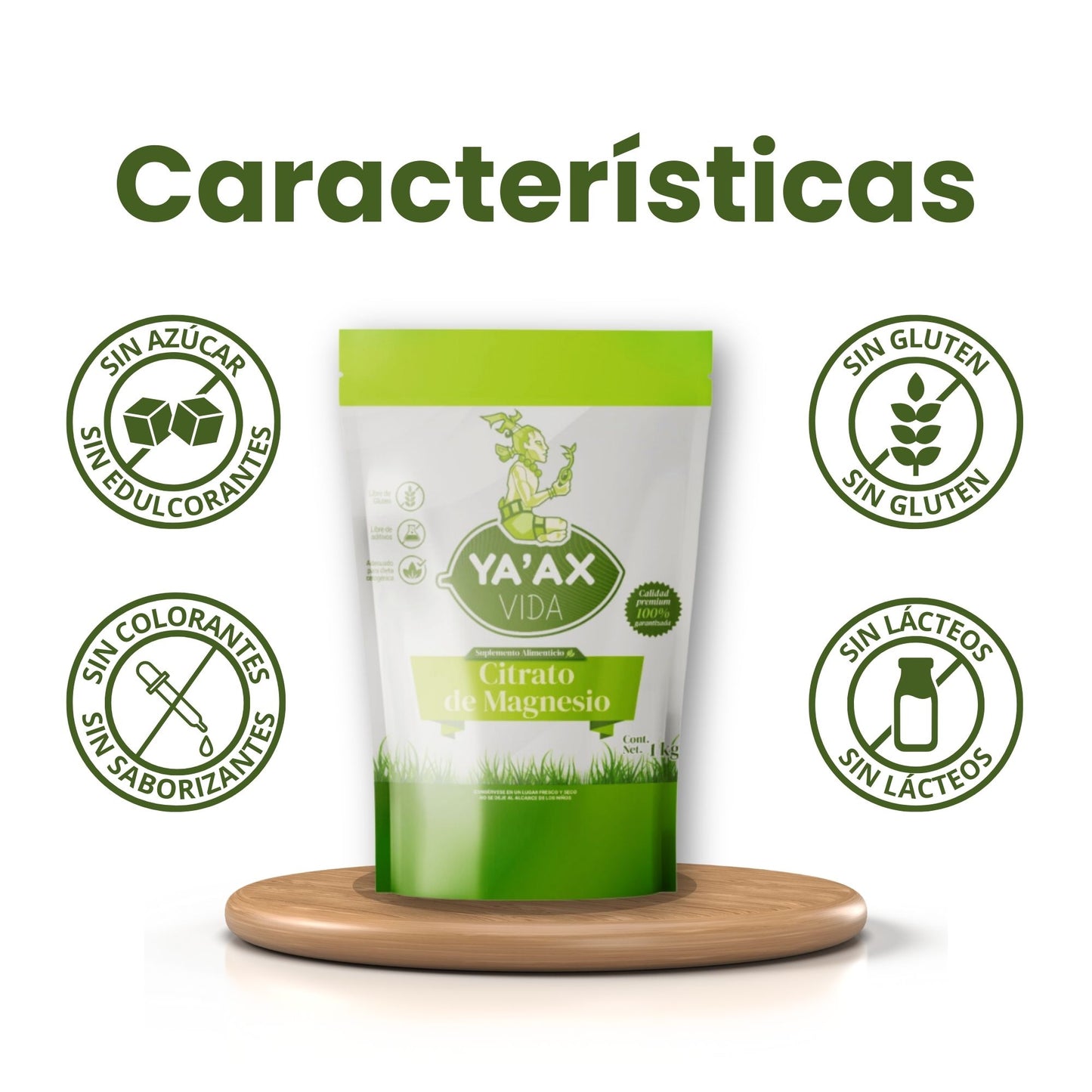 Citrato De Magnesio 1 Kilo Polvo Ya'ax Vida 100% Puro