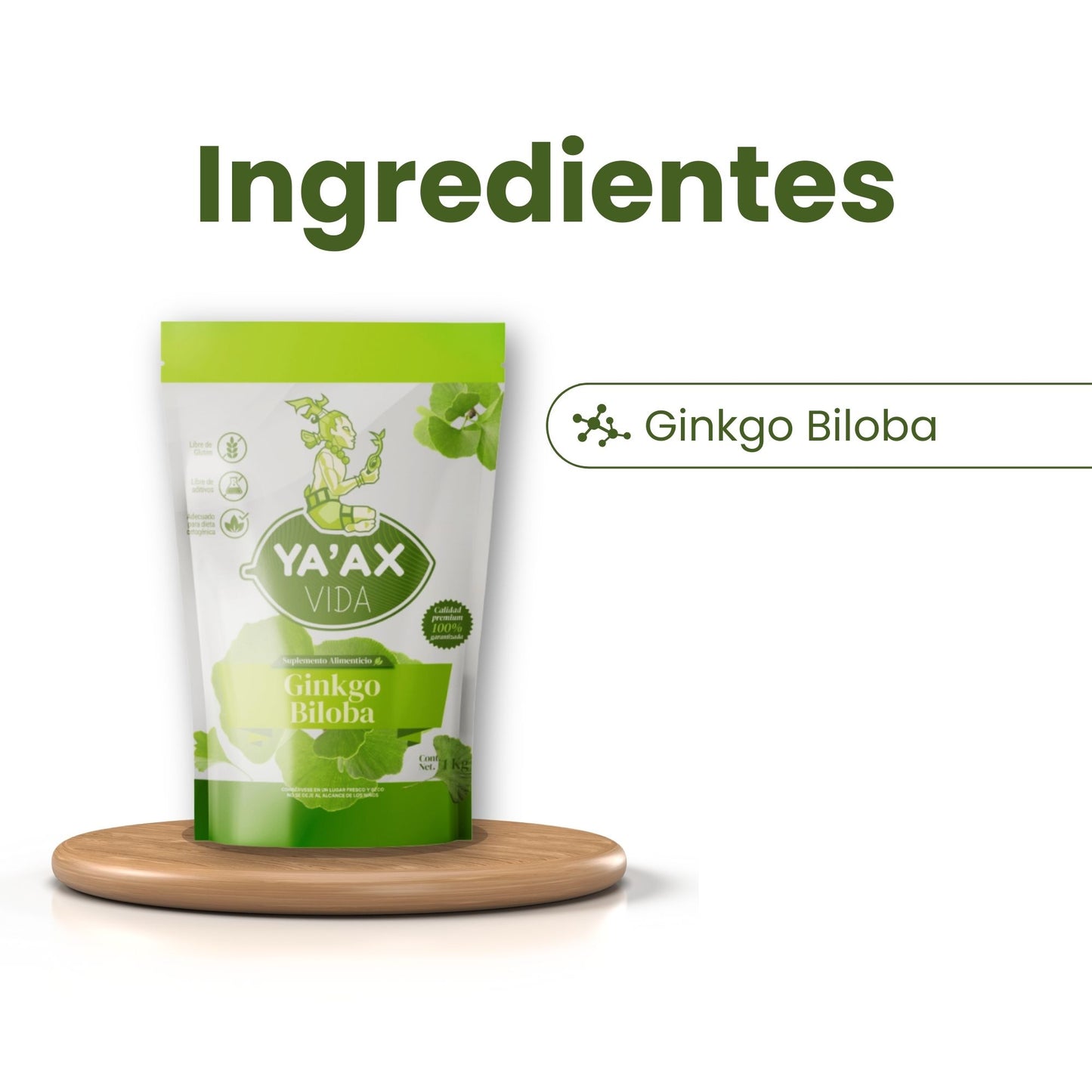 Ginkgo Biloba 1 Kilo Puro En Polvo 100%