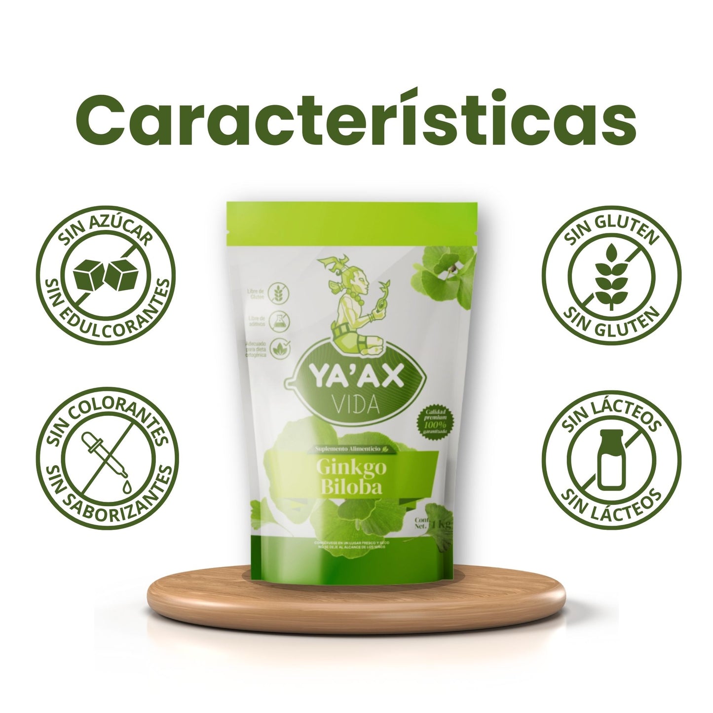 Ginkgo Biloba 1 Kilo Puro En Polvo 100%