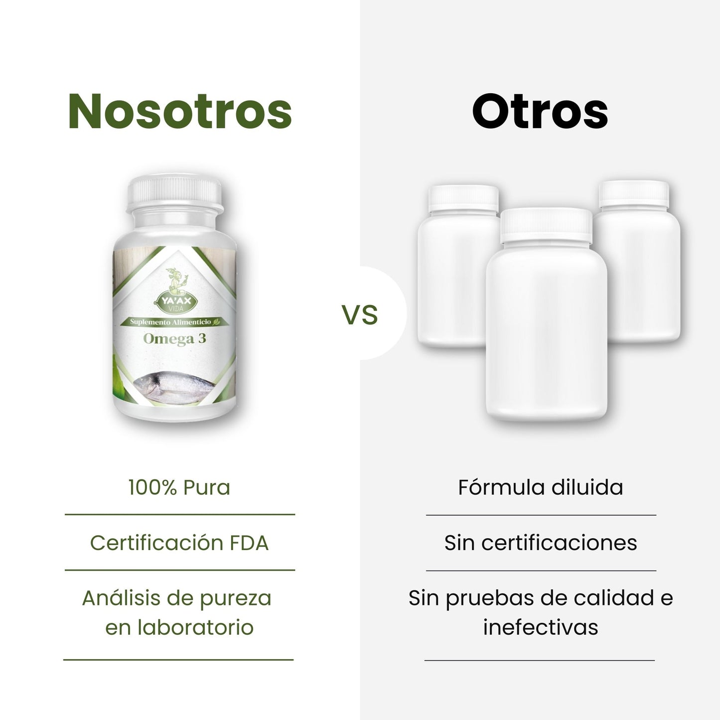 Omega 3 Premium 90 Capsulas 500 Mg Ya' Ax Vida 100% Puro