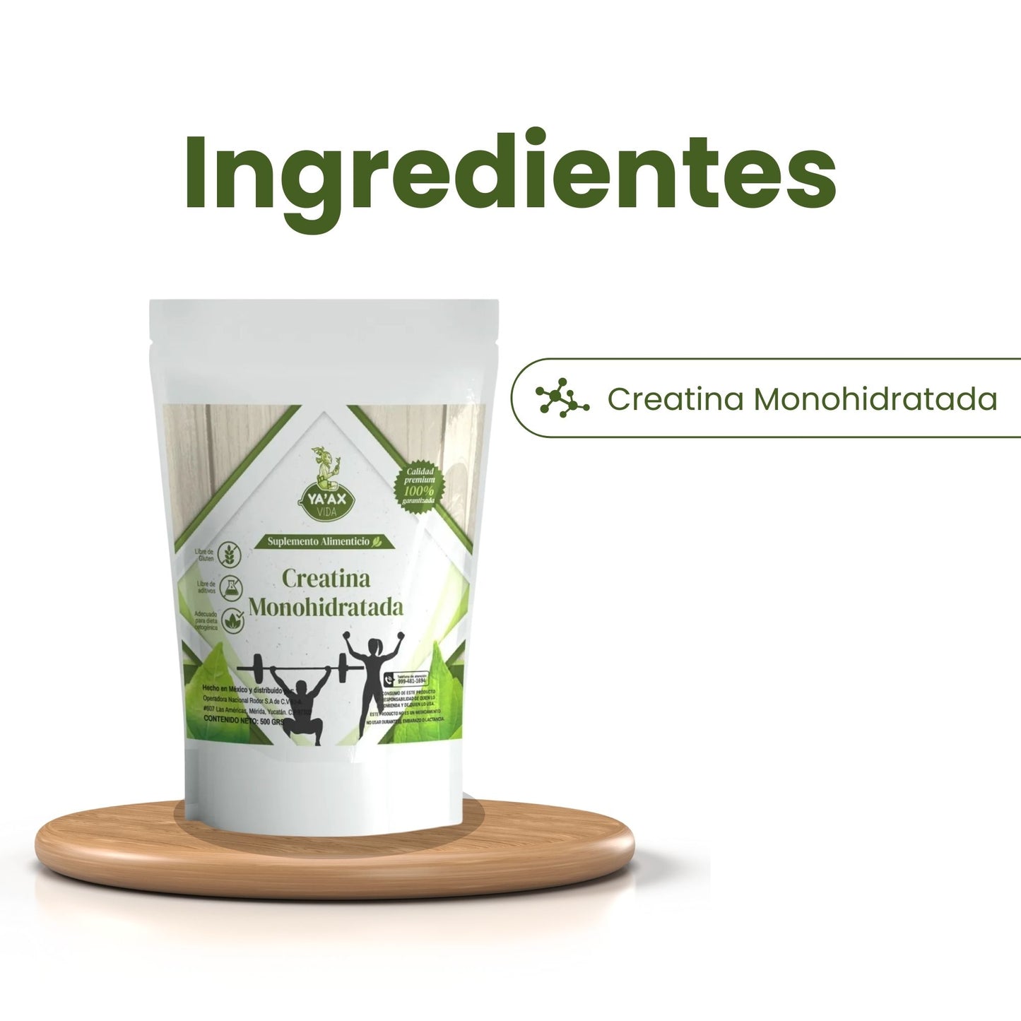 Creatina Monohidratada 500 grs Polvo 100% Pura