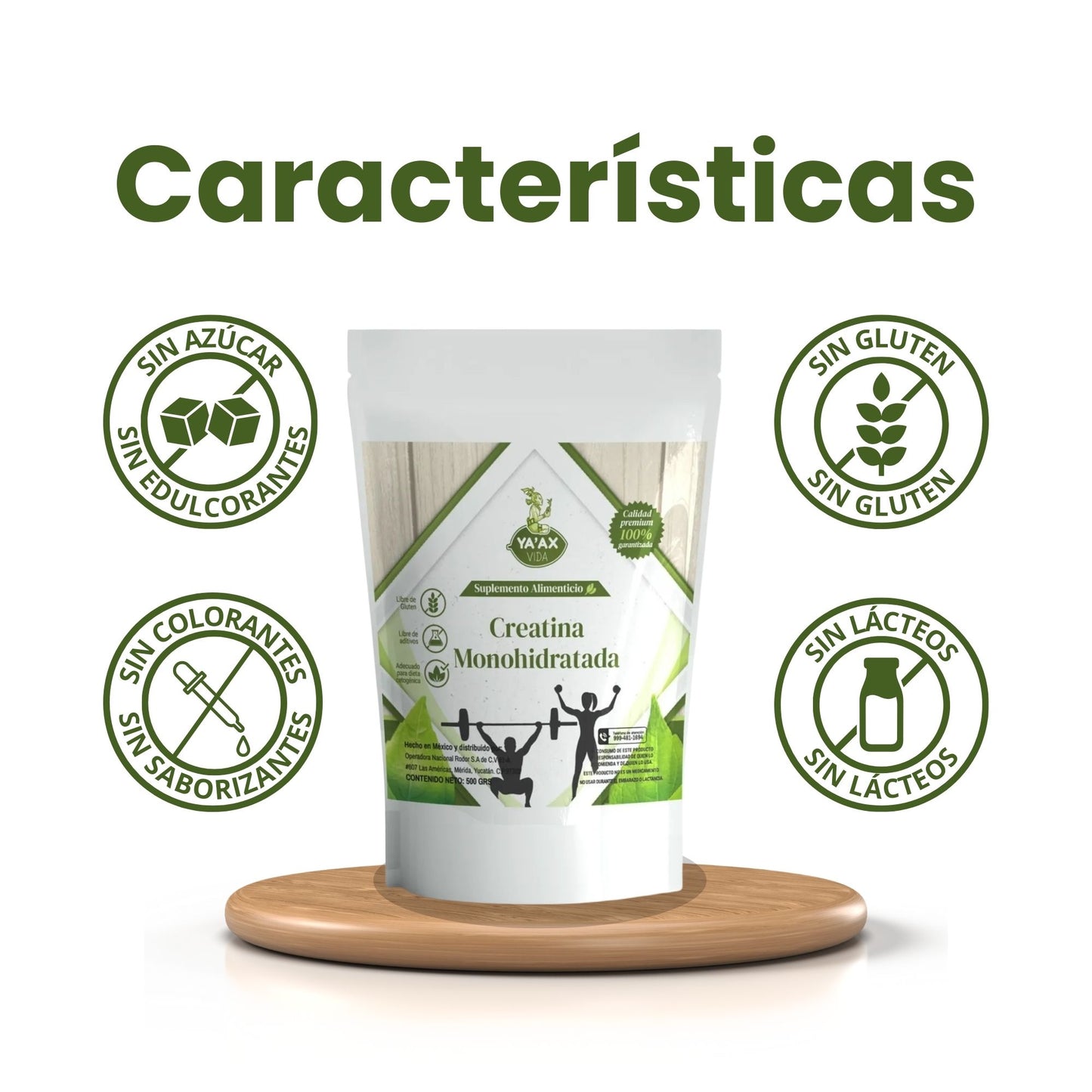 Creatina Monohidratada 500 grs Polvo 100% Pura