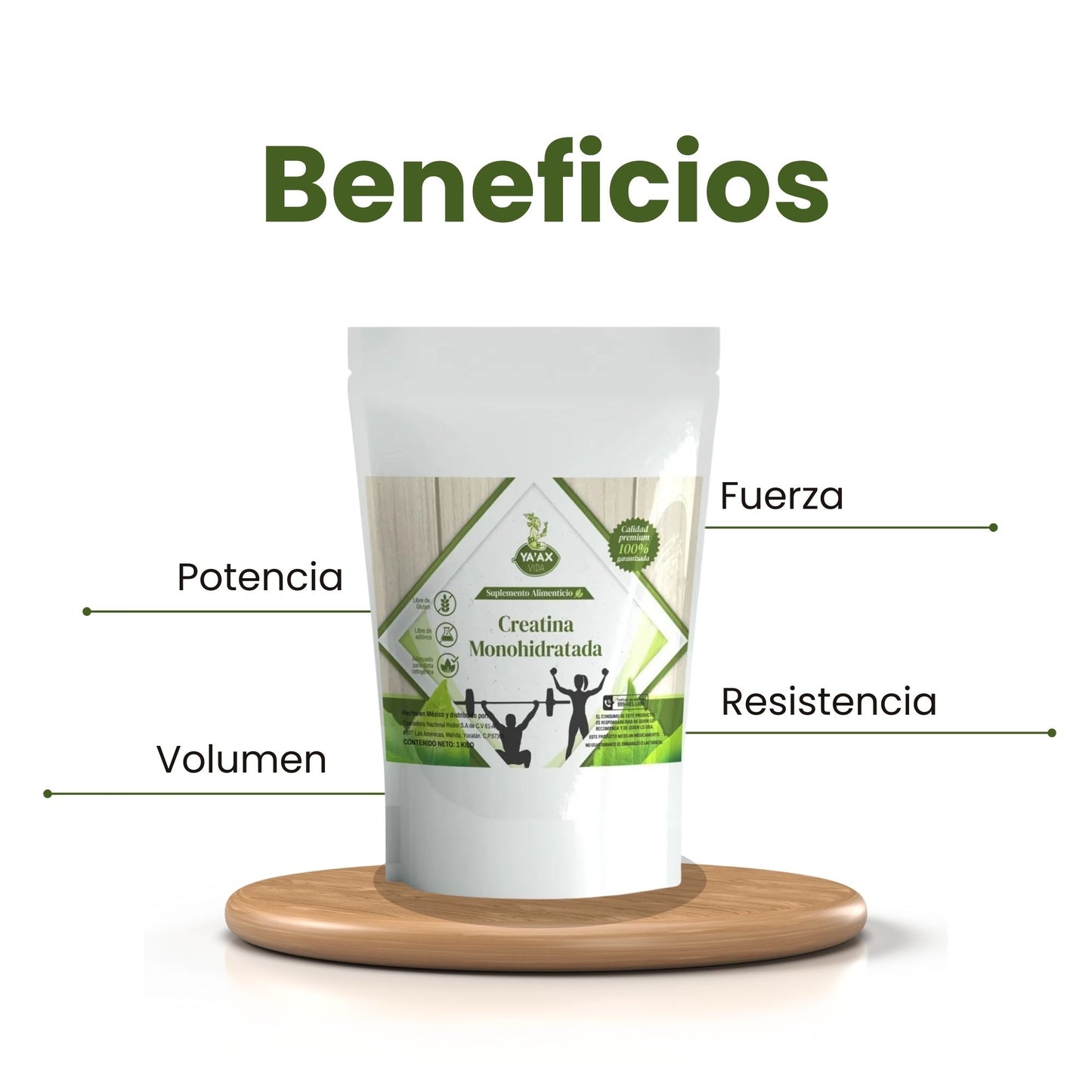Creatina Monohidratada 1 Kg Polvo 100% Pura