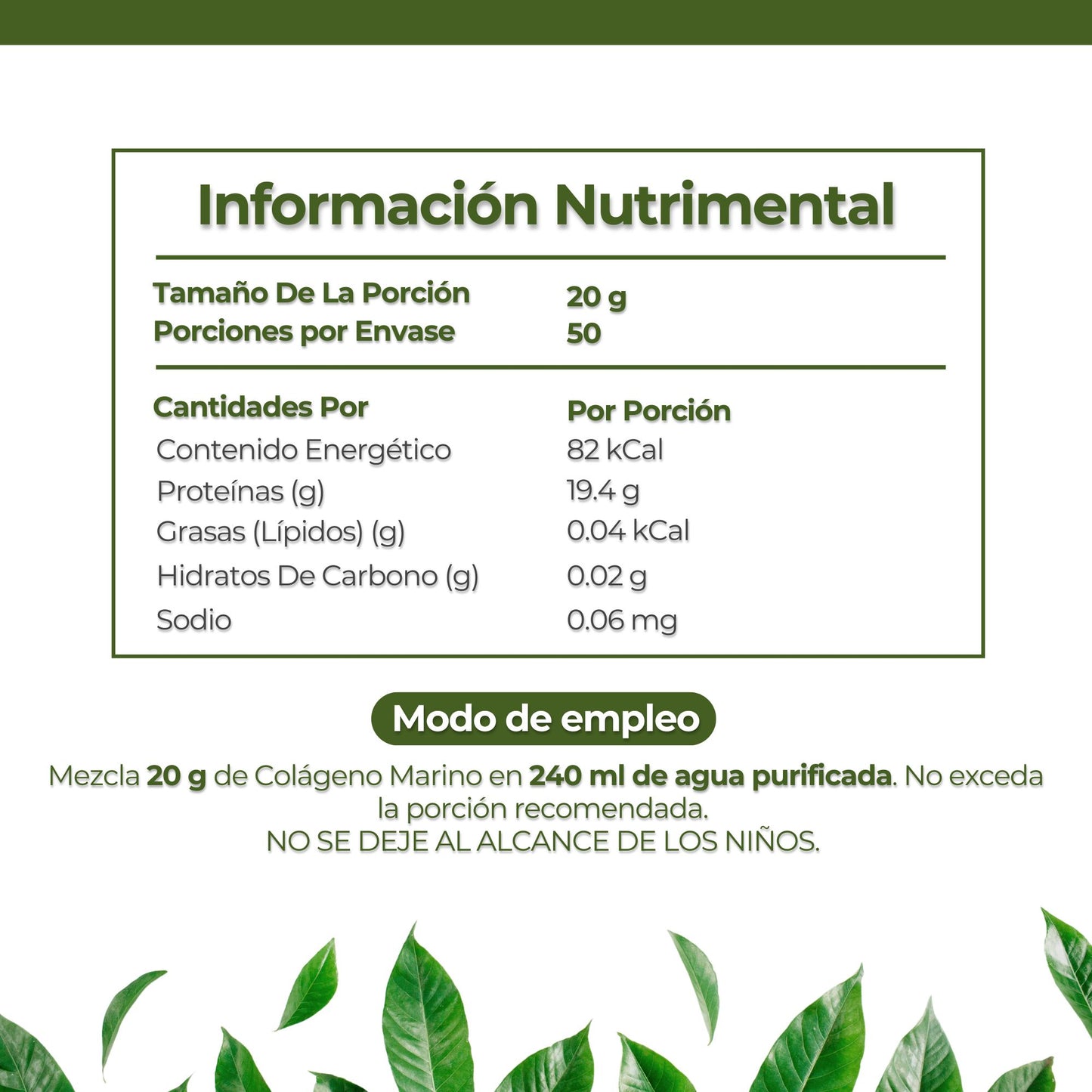 Colágeno Marino Hidrolizado Polvo 1 Kilo 100% Puro