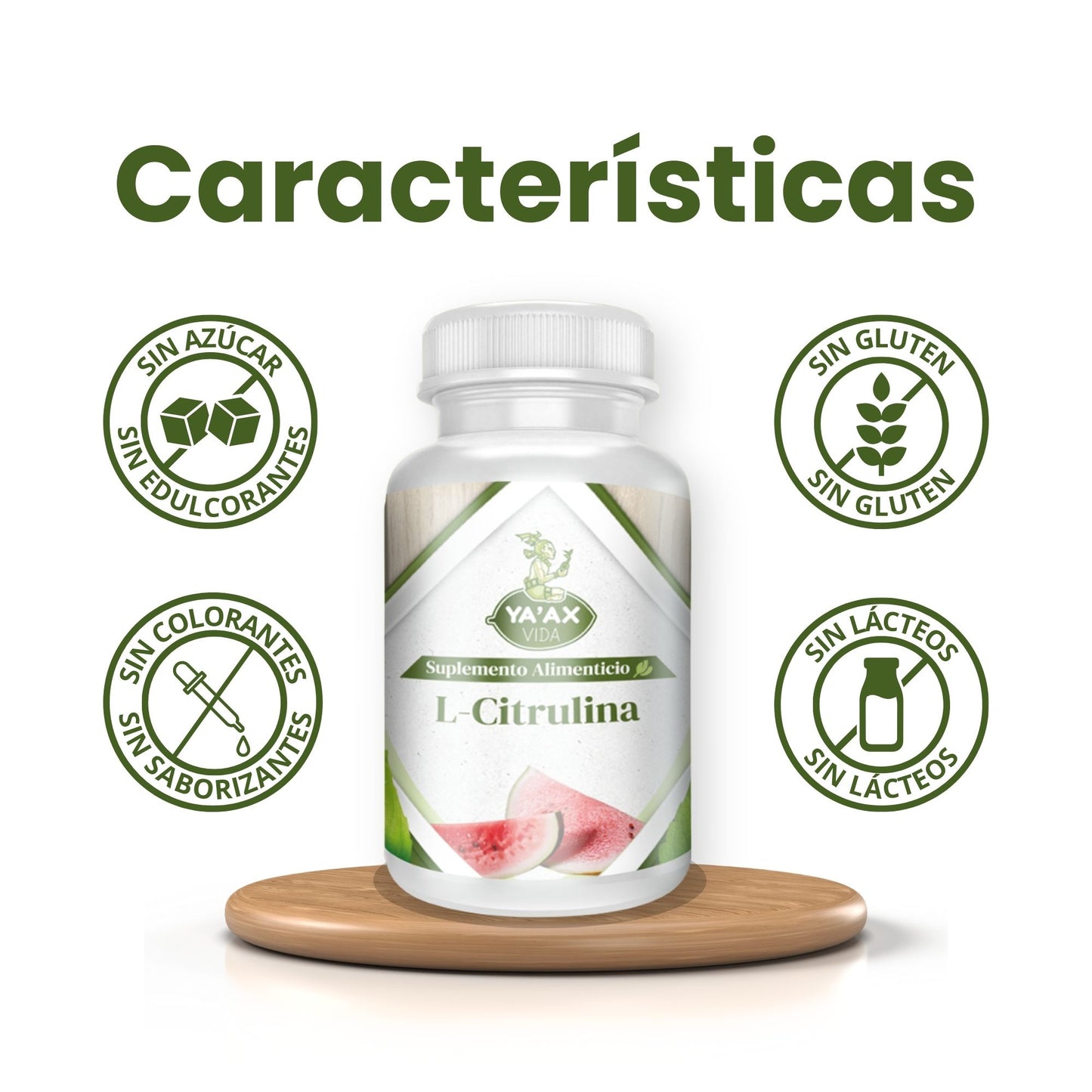 L- Citrulina 90 Capsulas 500 Mg Ya' Ax Vida 100% Puro