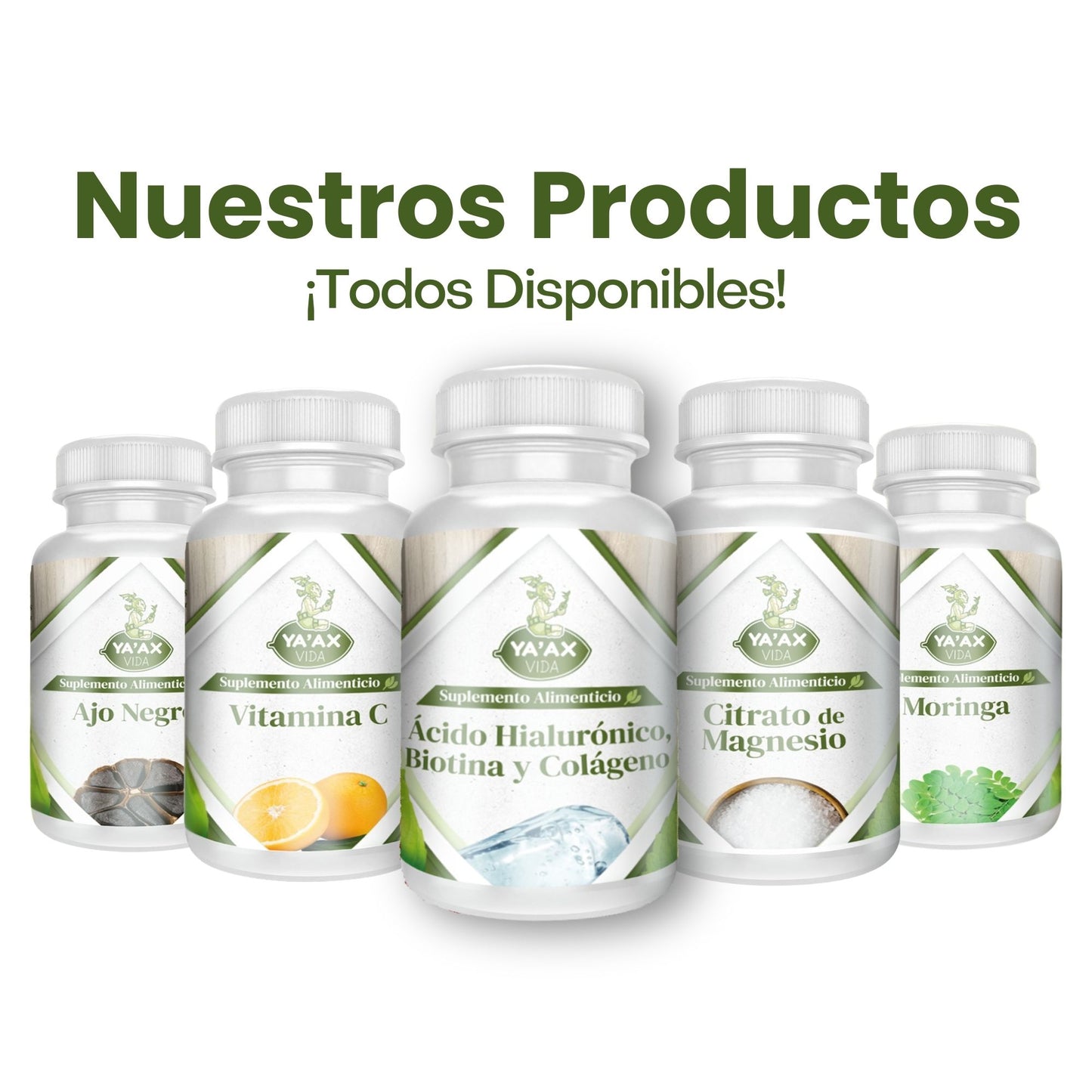 Ácido Hialurónico Biotina Y Colágeno 90 Capsulas 500 Mg Ya'ax Vida
