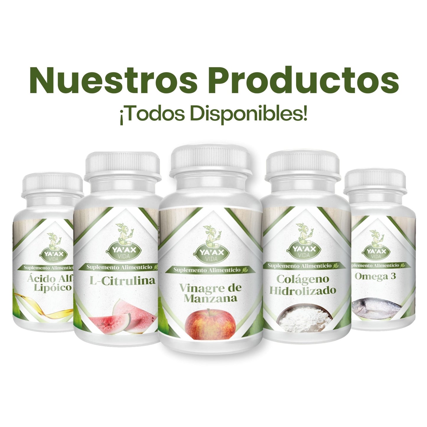 Vinagre De Manzana 90 Capsulas 500 Mg Ya'ax Vida 100% Puro
