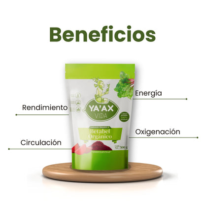 Betabel Orgánico En Polvo 500g 100% Natural Yaax Vida