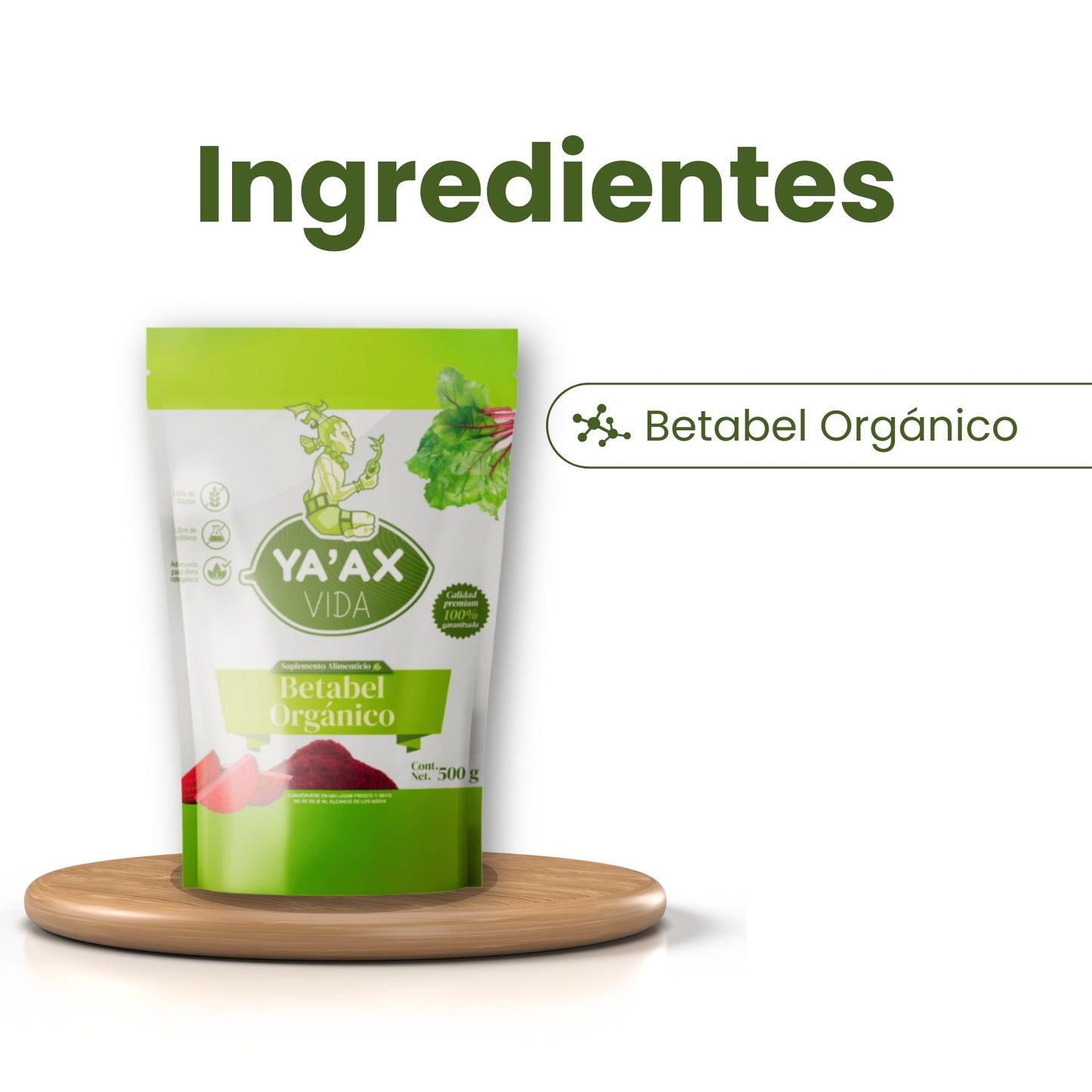 Betabel Orgánico En Polvo 500g 100% Natural Yaax Vida