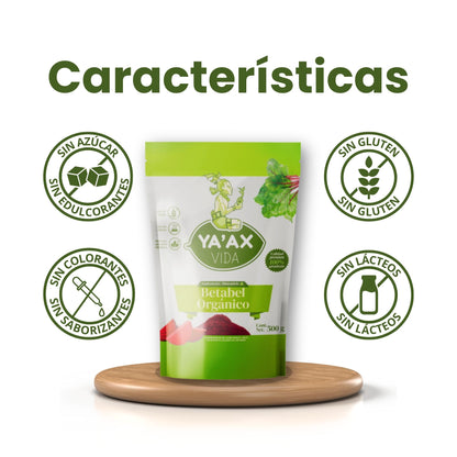 Betabel Orgánico En Polvo 500g 100% Natural Yaax Vida