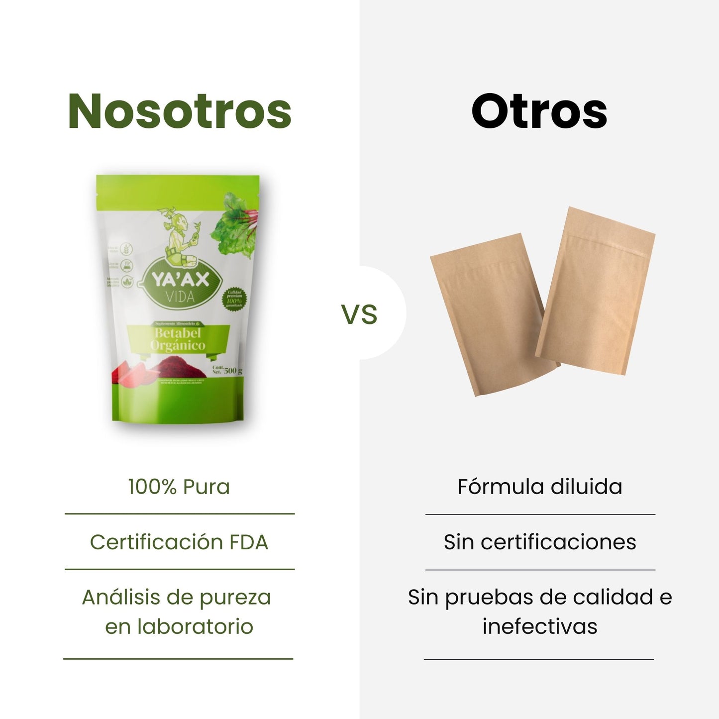 Betabel Orgánico En Polvo 500g 100% Natural Yaax Vida