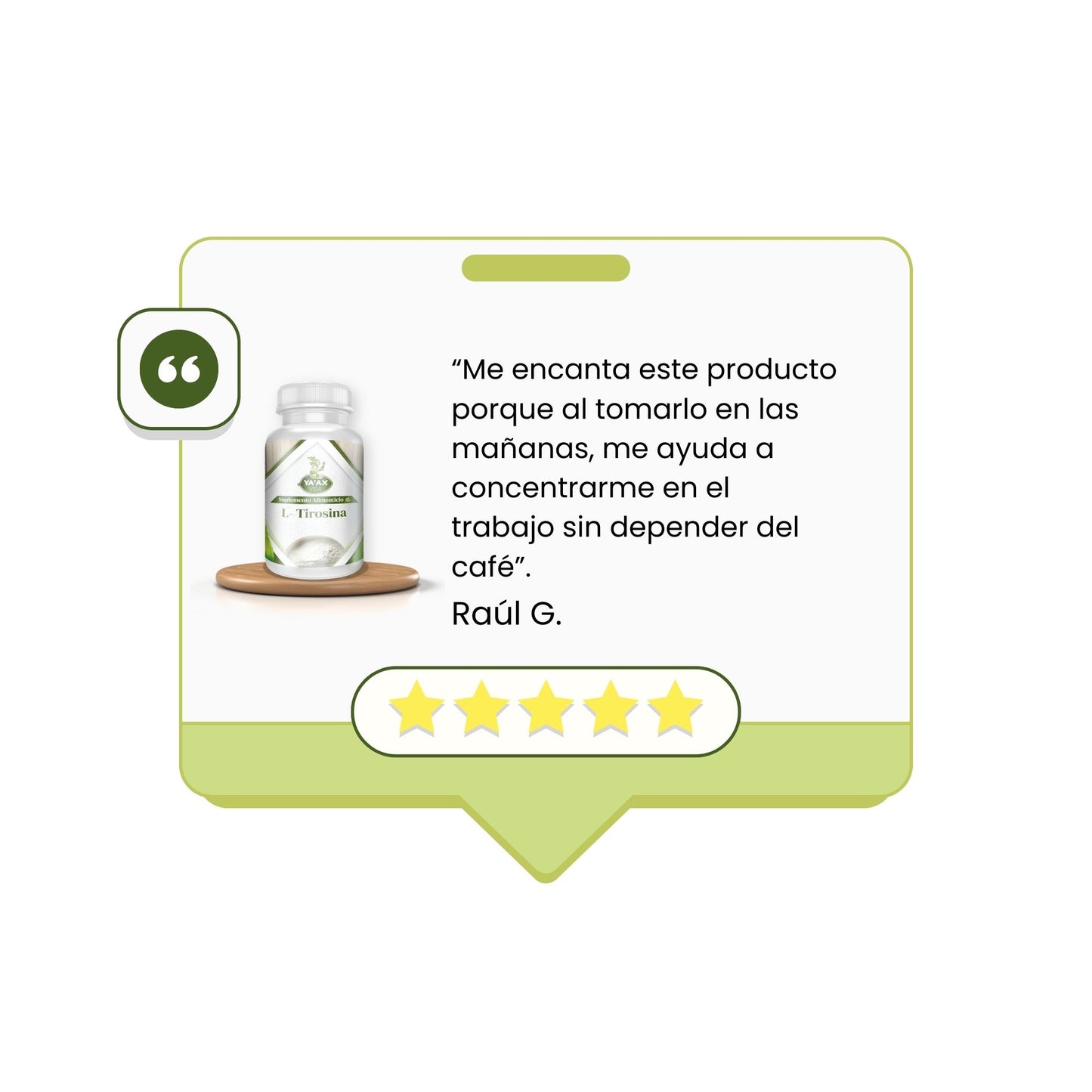 L- Tirosina 90 Capsulas 500 Mg Ya' Ax Vida 100% Puro