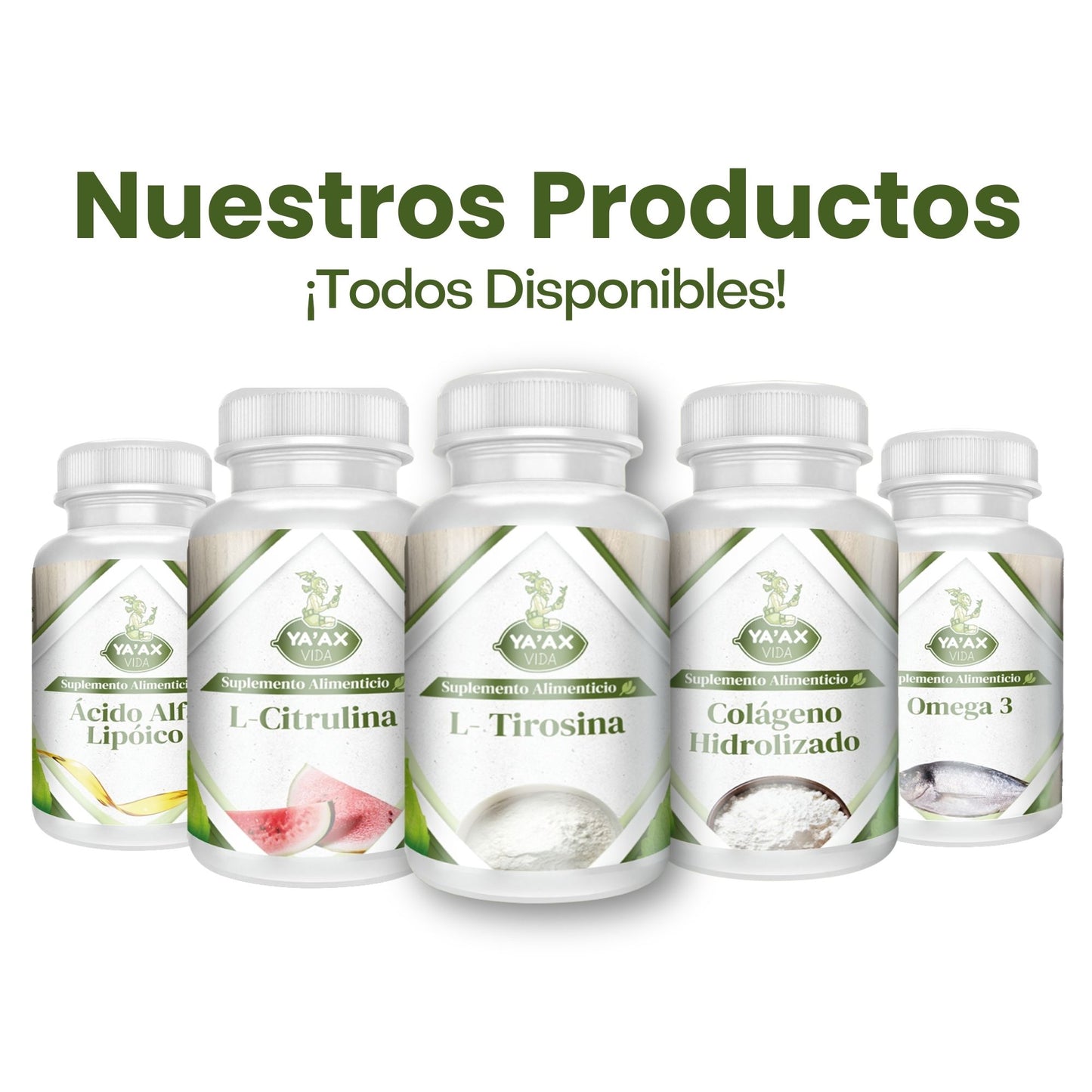 L- Tirosina 90 Capsulas 500 Mg Ya' Ax Vida 100% Puro