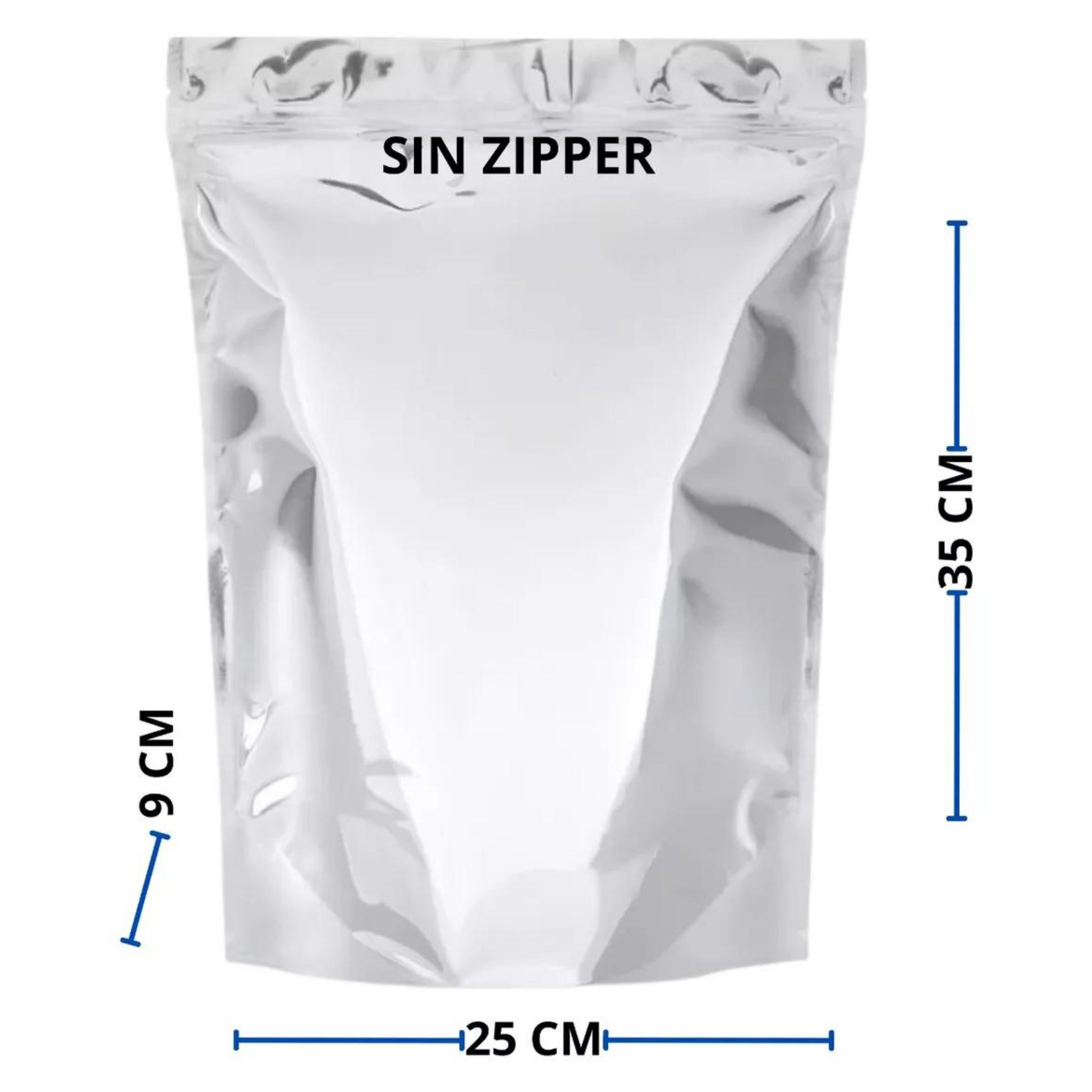 Bolsa Stand Up Pouch Metalizada 100 Bolsas Stand Up Pouch Cierre