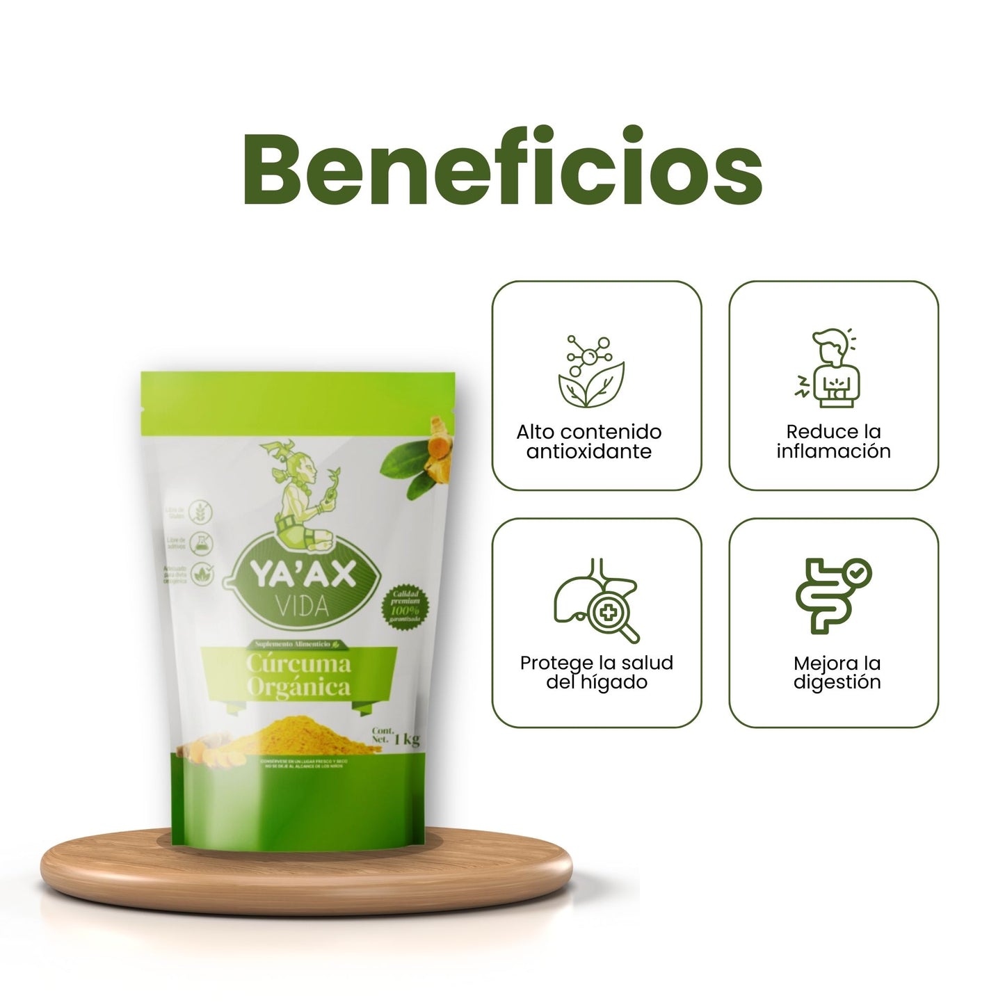 Cúrcuma Orgánica En Polvo 100% Natural 1 Kilo