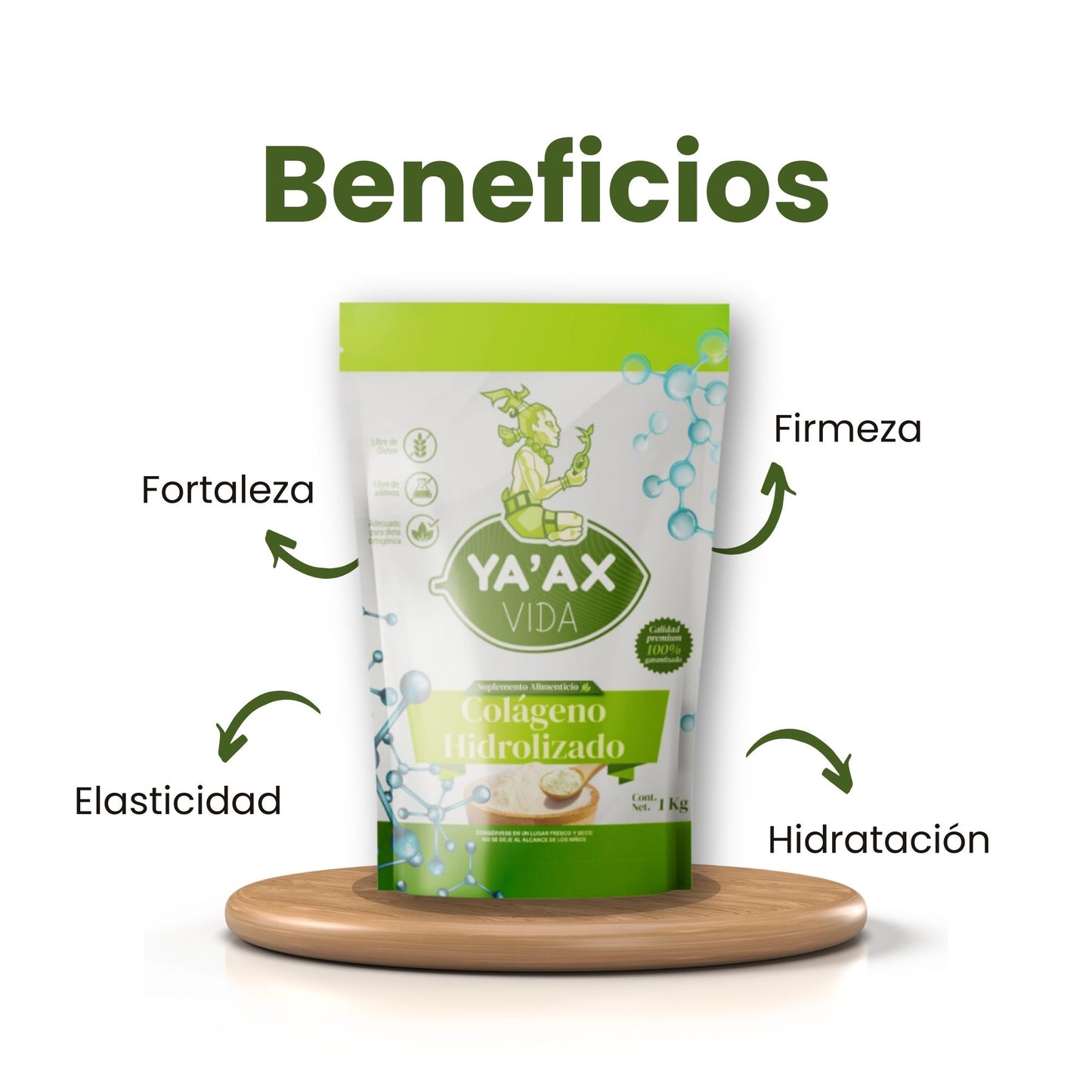 Colágeno Hidrolizado Polvo 100% Puro 1 kilo
