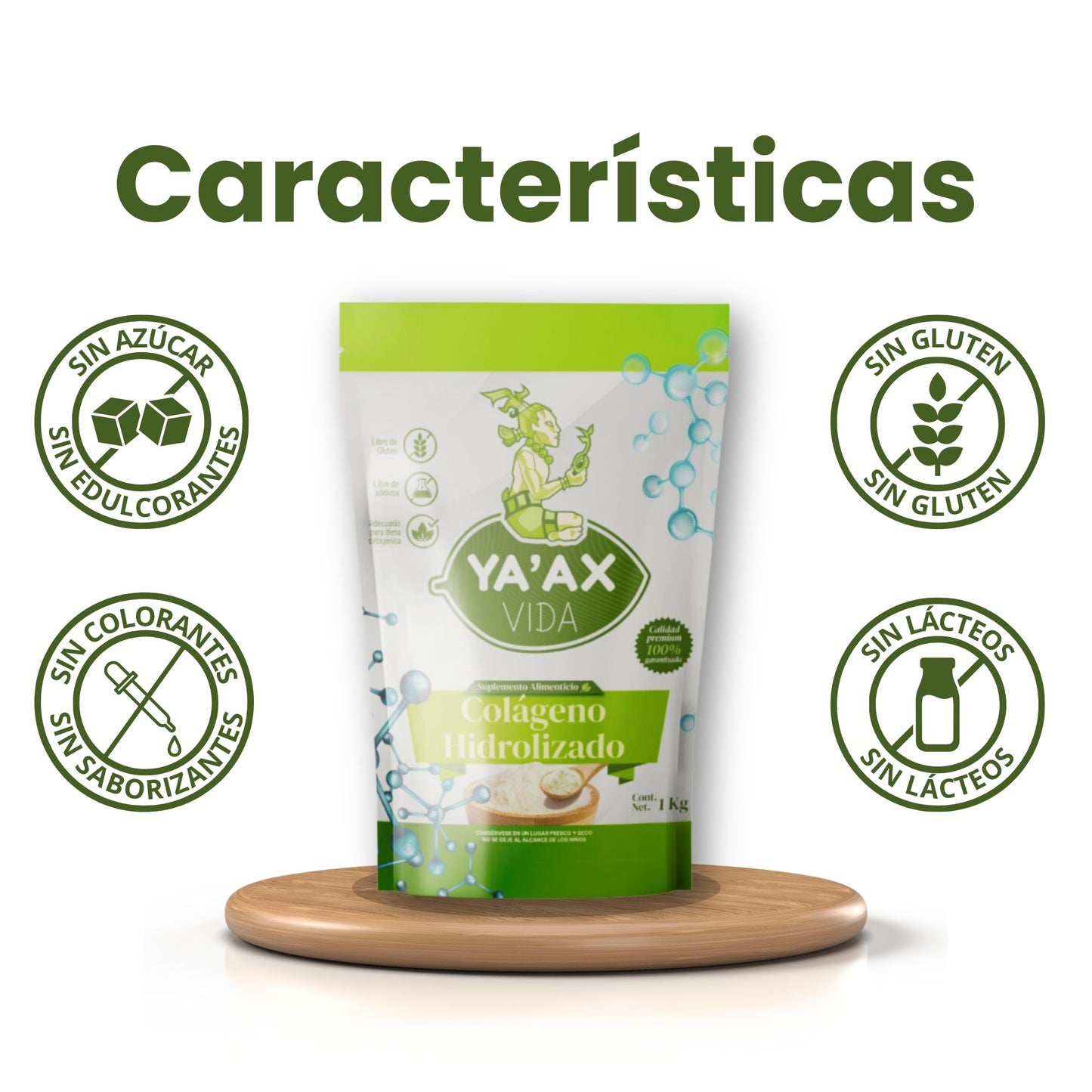 Colágeno Hidrolizado Polvo 100% Puro 1 kilo