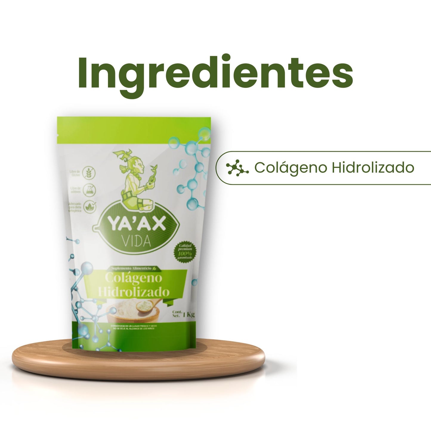 Colágeno Hidrolizado Polvo 100% Puro 1 kilo