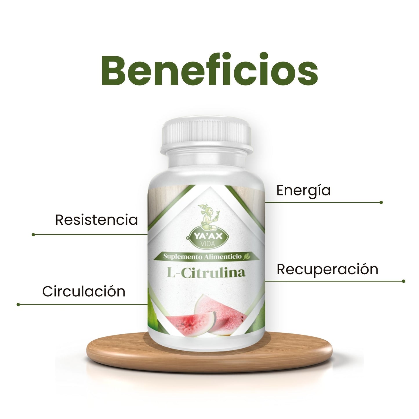L- Citrulina 90 Capsulas 500 Mg Ya' Ax Vida 100% Puro