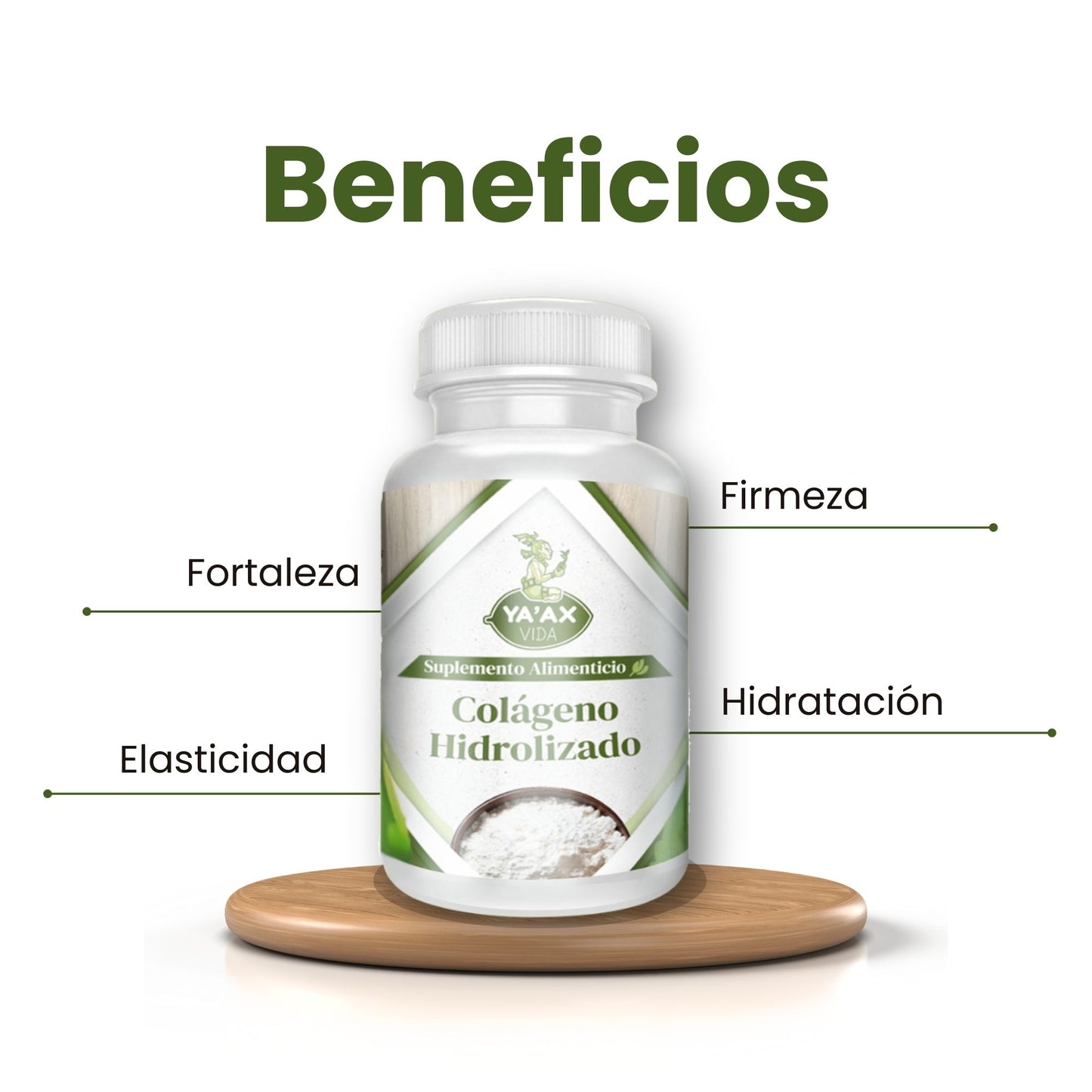 Colágeno Hidrolizado Puro 90 Capsulas 500 Mg Ya'ax Vida
