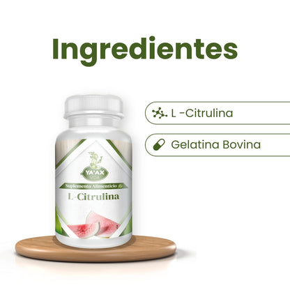 L- Citrulina 90 Capsulas 500 Mg Ya' Ax Vida 100% Puro