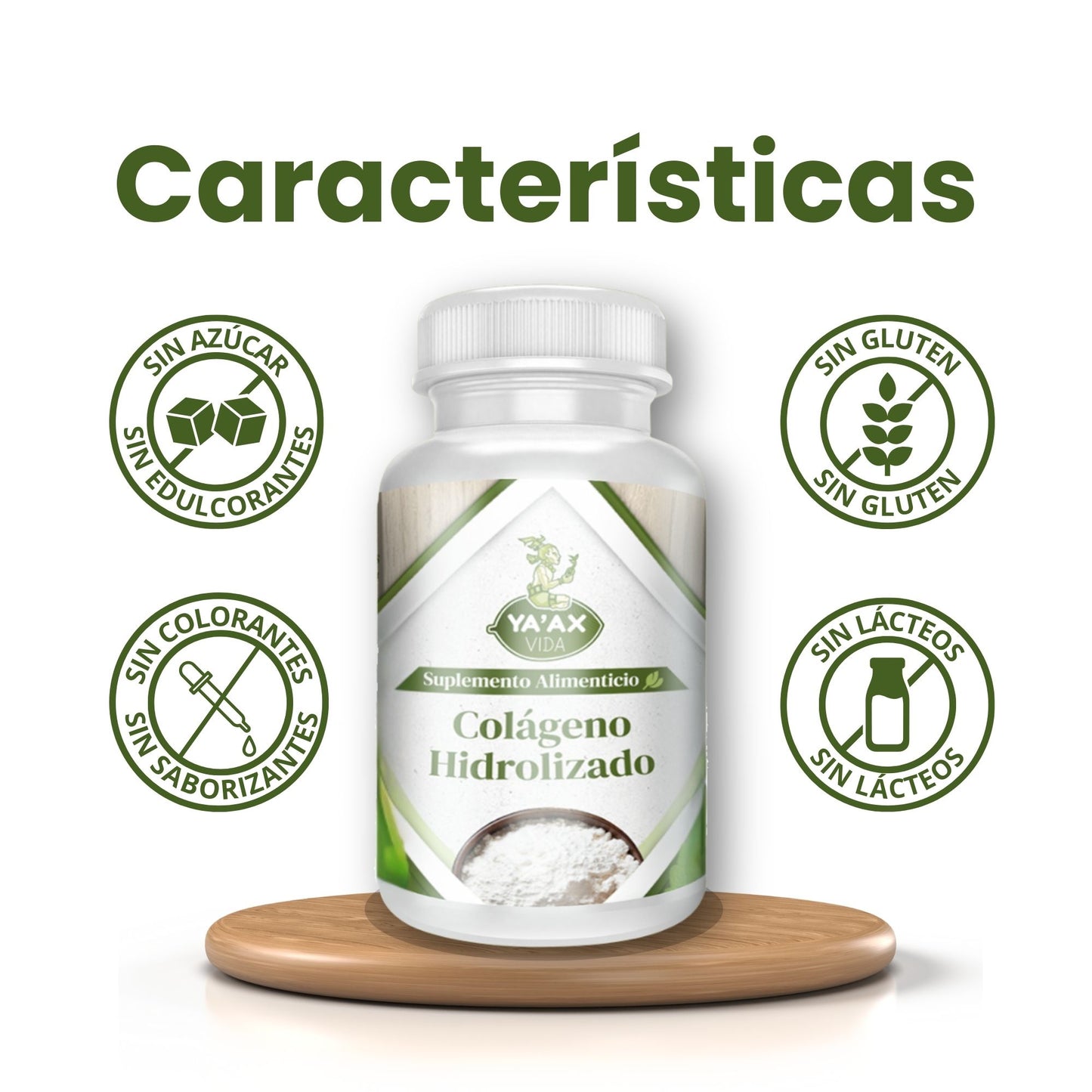 Colágeno Hidrolizado Puro 90 Capsulas 500 Mg Ya'ax Vida