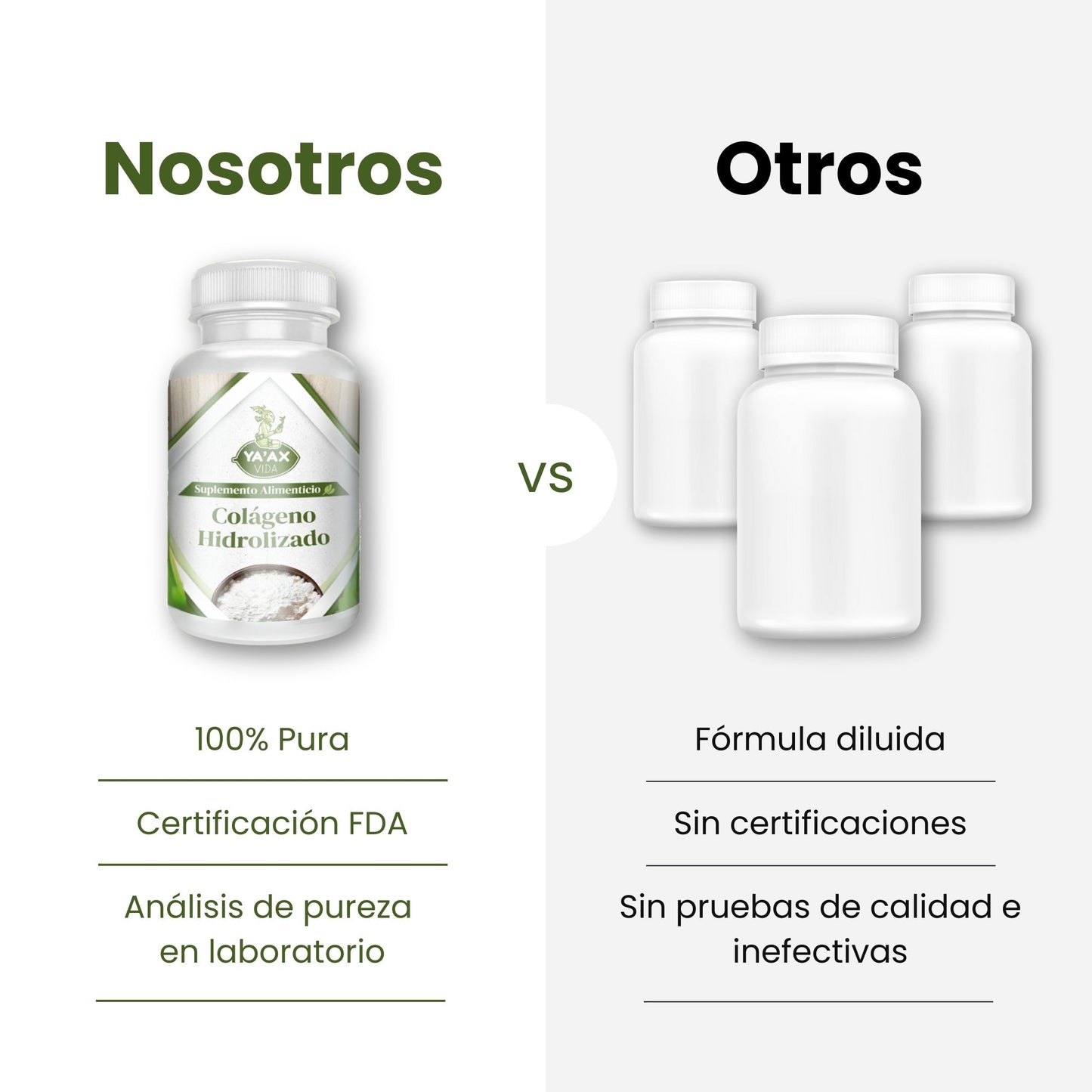 Colágeno Hidrolizado Puro 90 Capsulas 500 Mg Ya'ax Vida