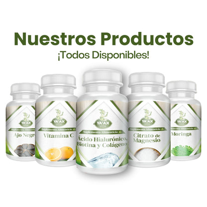 Ácido Hialurónico Biotina Y Colágeno 90 Capsulas 500 Mg Ya'ax Vida