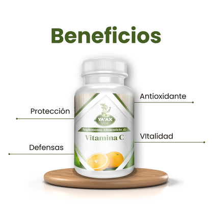 Vitamina C Premium 90 Capsulas 500 Mg Ya' Ax Vida 100% Puro