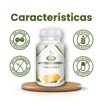 Vitamina C Premium 90 Capsulas 500 Mg Ya' Ax Vida 100% Puro