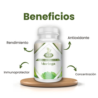 Moringa 90 Capsulas 500 Mg Ya' Ax Vida 100% Puro