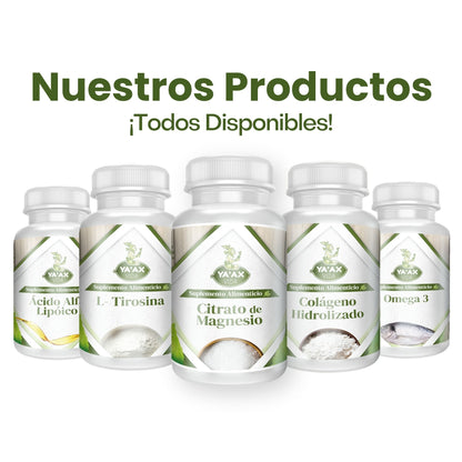 Citrato De Magnesio 90 Capsulas 500 Mg Ya'ax Vida 100% Puro
