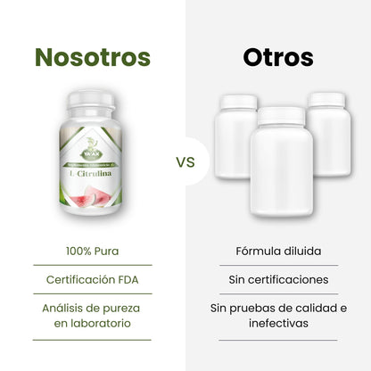 L- Citrulina 90 Capsulas 500 Mg Ya' Ax Vida 100% Puro