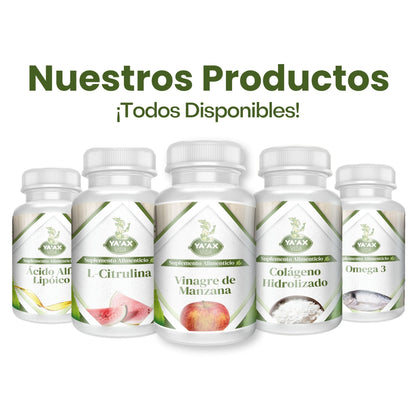 Vinagre De Manzana 90 Capsulas 500 Mg Ya'ax Vida 100% Puro
