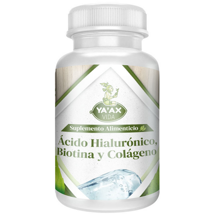 Ácido Hialurónico Biotina Y Colágeno 90 Capsulas 500 Mg Ya'ax Vida