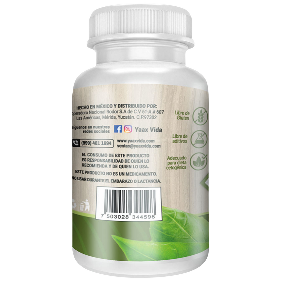 L- Tirosina 90 Capsulas 500 Mg Ya' Ax Vida 100% Puro